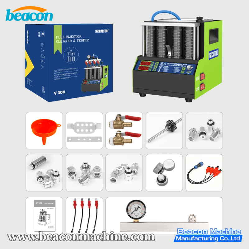 {V308 4-Cylinder Auto Fuel Injector Tester and Cleaner}