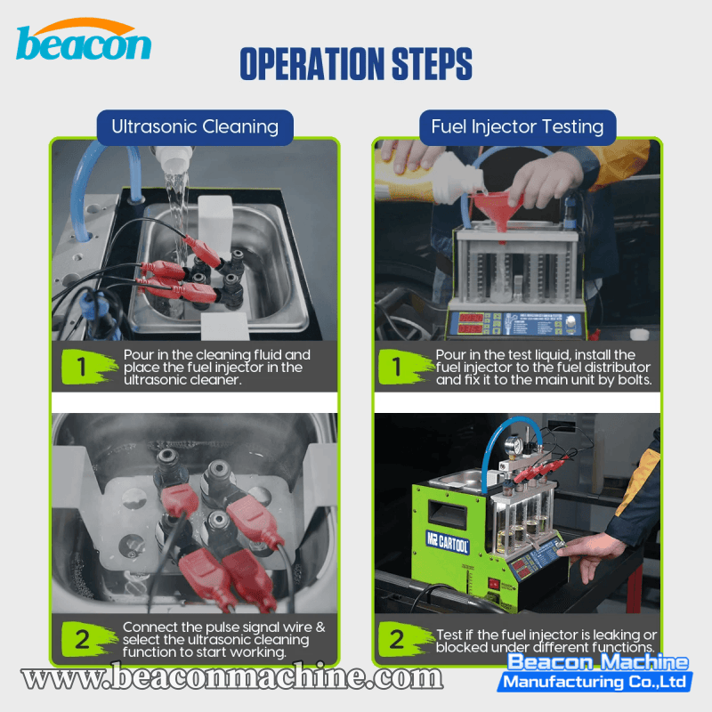 {V308 4-Cylinder Auto Fuel Injector Tester and Cleaner}