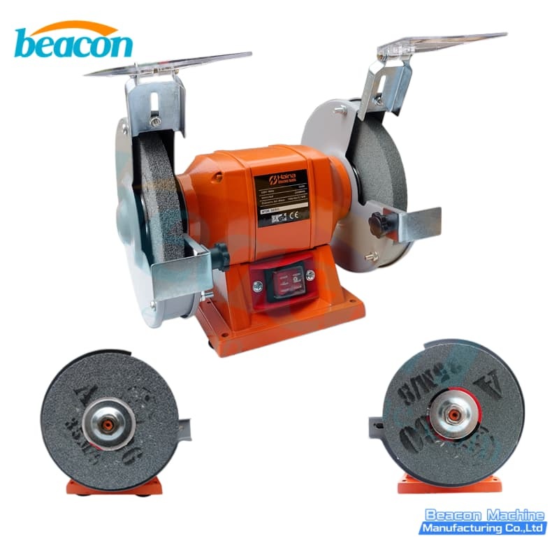 {G14-27 6 Inch 8 Inch Bench Electric Double Wheel Grinder Stone Grinder With Protective Cover}